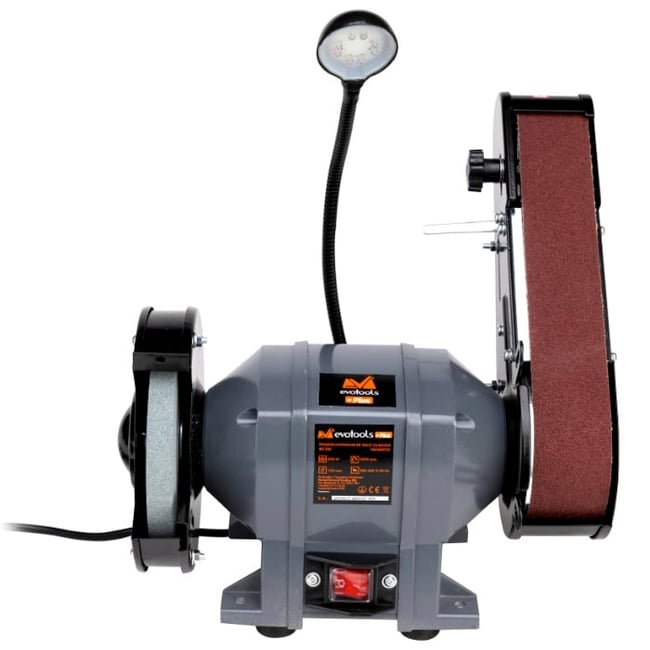 Polizor de banc + slefuitor cu banda, BG 250 Evotools PLUS, 150 mm, 250 W