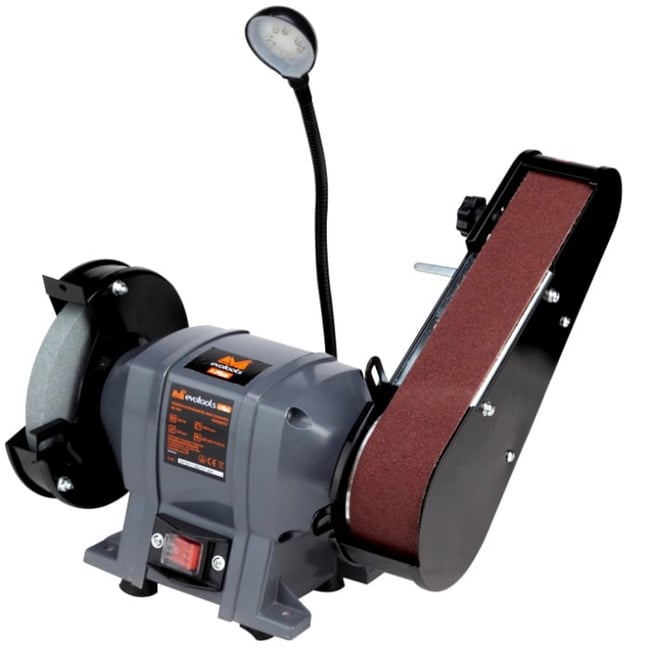 Polizor de banc + slefuitor cu banda, BG 250 Evotools PLUS, 150 mm, 250 W