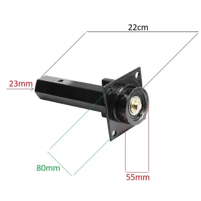 Manicot cu blocator pentru motosapa si motocultor, profil hexagonal, interior 23 mm, lungime 220 mm