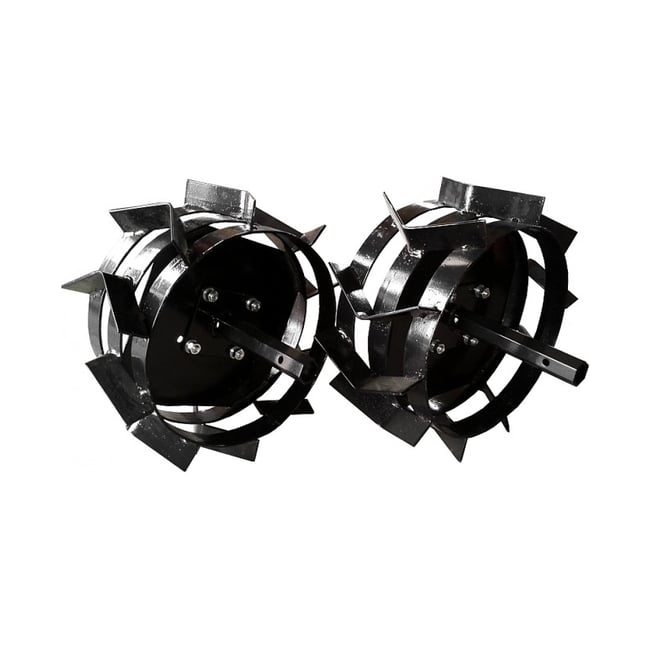 Set 2 Roti Metalice Motosapa, Motocultor 4.00 - 8, 400mm, cu manicoti