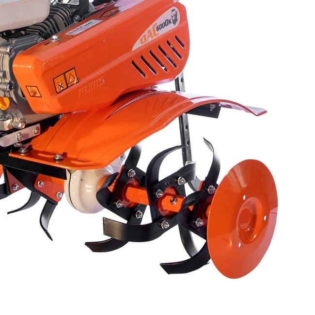 Motosapa pe benzina Ruris DAC 6000K, 7 CP, 163 cc, 4 timpi, 2+1 viteze, 83 cm latime lucru, 29 cm adancime lucru, roti cauciuc 4.00-8 incluse
