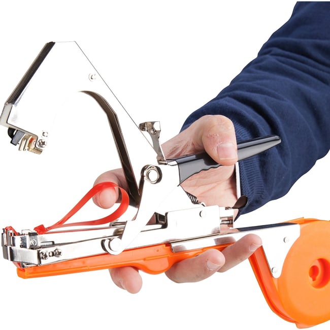 Aparat pentru legat vita de vie, legume si pomi fructiferi, CRAFT-TEC MX649, arc si lama de rezerva