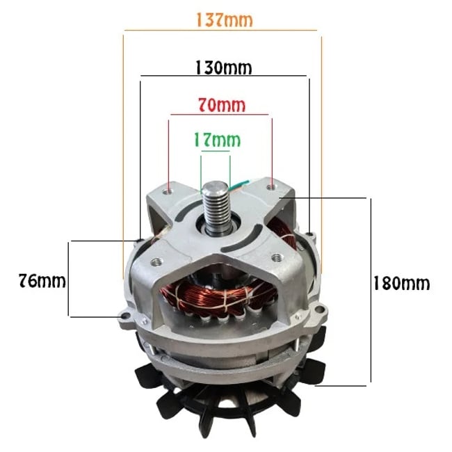 Motor electric compatibil cu betoniera Altrad, Limex, Braco, Panzer, Evo, Mk, Lescha, Agrimotor, Liv, Guy Noel.