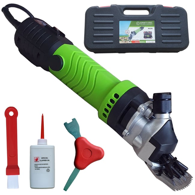 Masina de tuns Oi (Capre, Caini), CRAF-TEC, 520W, electrica, 5 viteze, accesorii incluse