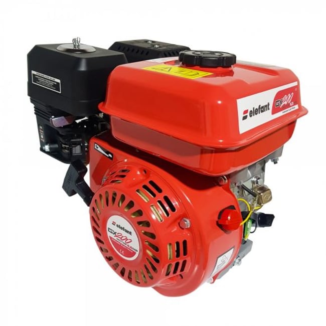 Motor pe benzina de uz general Elefant GX200, 6.5 CP, 196cc, 4 timpi, OHV, ax pana 20mm