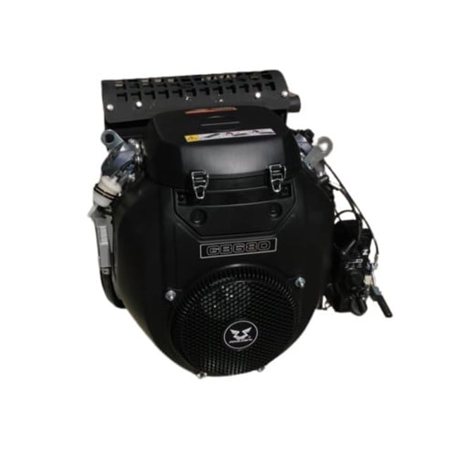 Motor pentru motocultoare si utilaje constructii cu ax orizontal, Zongshen GB680, ax 25.4 Ø - 75,7mm, 680cmc, 22 CP, V Twin