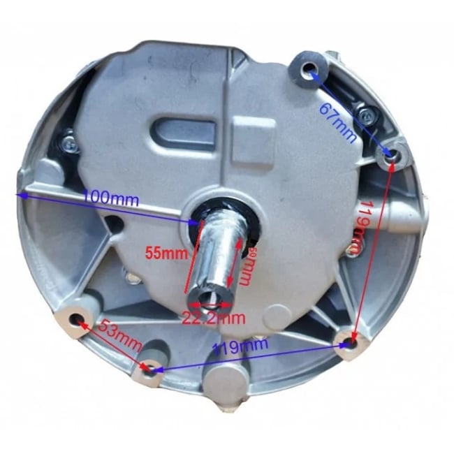 Motor pe benzina pentru motosapa, ax vertical, Zongshen XP140A, ax 22.2 Ø - 55mm), 4.5 CP