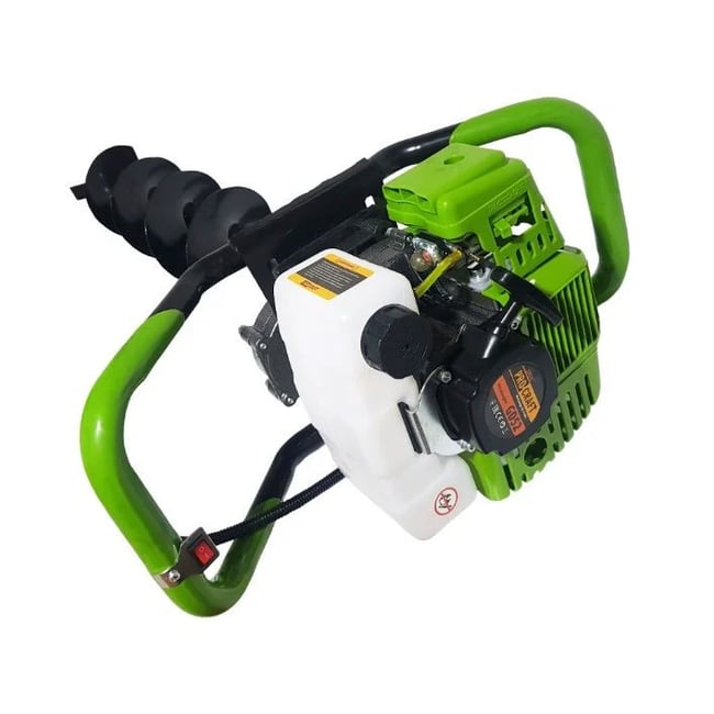 Motoburghiu pamant, Motoforeza Procraft GD52, pe benzina, 2 timpi, 2 CP, burghiu inclus 150 mm