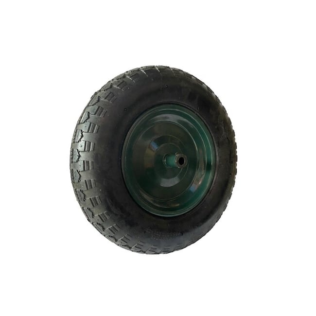 Roata roaba cu camera, janta metalica 3.50-8, ax subtire 14 mm