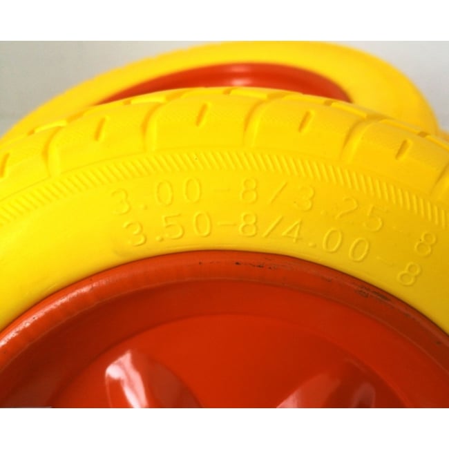 Roata roaba din spuma poliuretanica cu rulment, 3.00-8/4.00-8, Ax 20mm