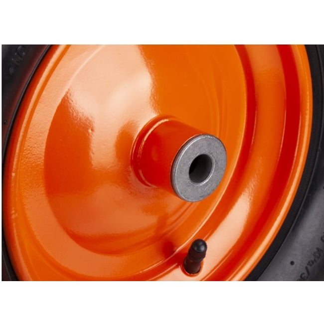 Roata roaba cu camera, janta metalica 3.50-8, ax subtire 16 mm