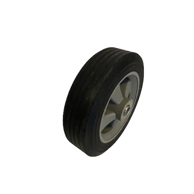 Roata Carut cu Cauciuc Masiv, Diametru 250mm, Grosime 55mm, Ax 16mm