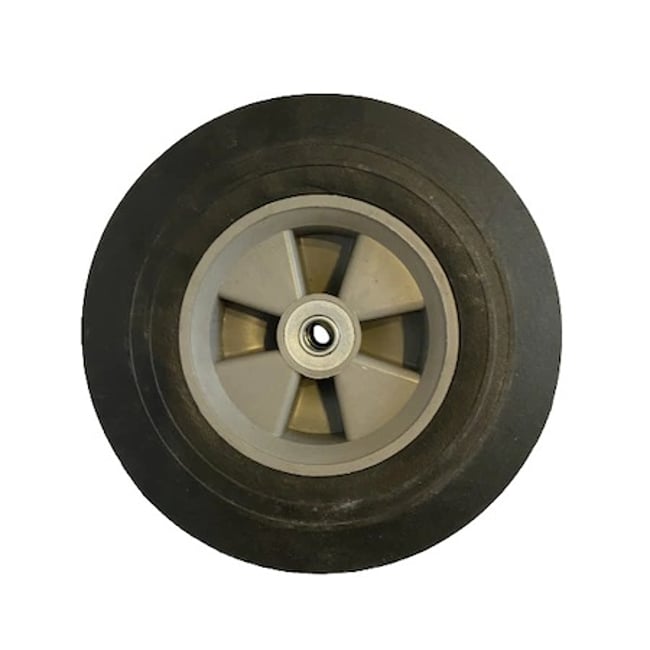 Roata carut cu cauciuc masiv, diametru 250mm, grosime 55 mm, ax 20 mm