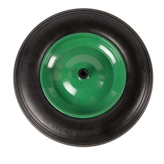 Roata roaba spuma cu janta metalica 3.50-8, ax subtire 14 mm