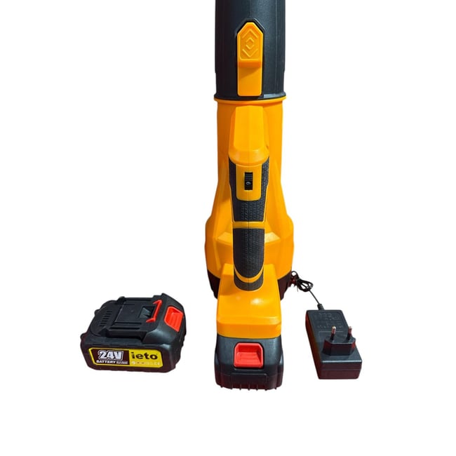 Suflanta aer pe acumulator, Ieto B213825, 6 viteze, 600 W, 37m/s, set 2 acumulatori 24V 4Ah + incarcator