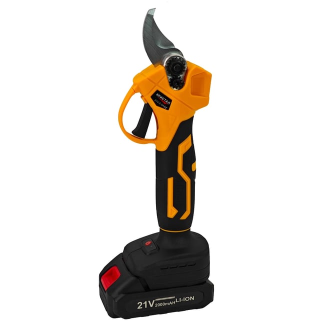 Foarfeca electrica de gradina, pentru taiat crengi pomi, CRISTAL 21 V, cu 2 acumulatori Li-ion, 2000 mAh