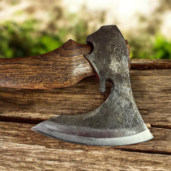 Secure-Topor forjat manual cu maner din lemn pentru despicat, 400 mm, 1150g, lama 165mm