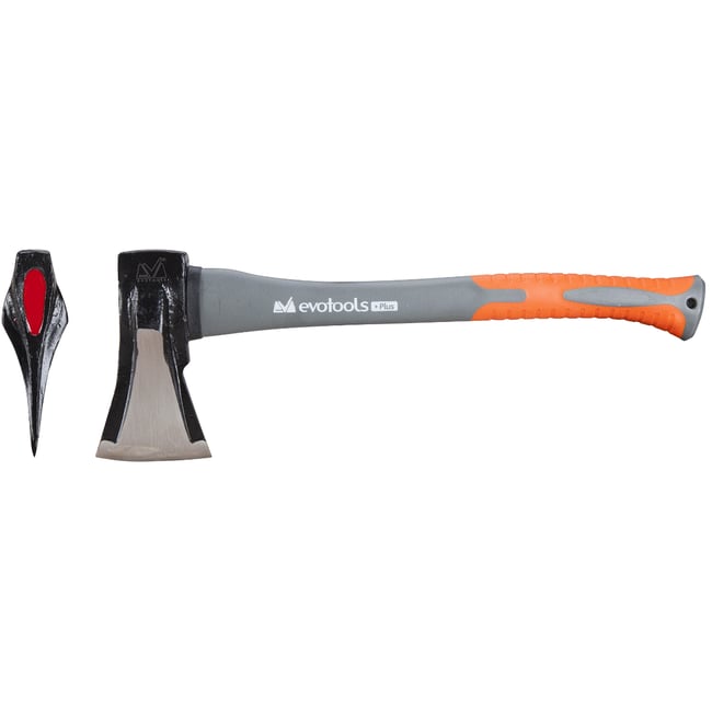 Topor pentru despicat cu maner din fibra, 2000 g, Evotools