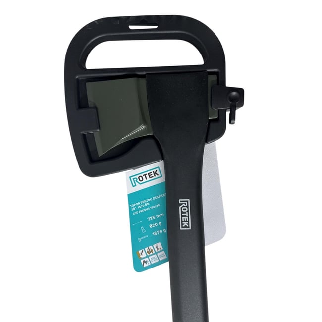 Topor pentru despicat, ROTEK 180078, coada poliamida armata cu fibra, protectie lama, 1570 g, lungime 725 mm