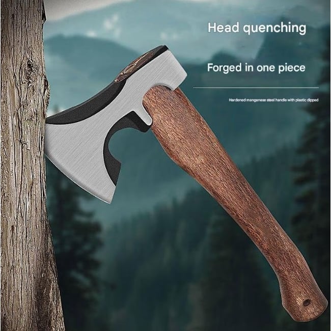 Secure-Topor forjat manual cu maner din lemn pentru despicat, 370 mm, 900g, model ST-054