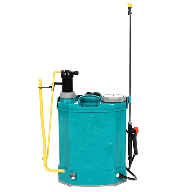 Pompa de stropit, electrica si manuala (2 in 1), Micul Fermier GF-1326, 12V, 8A, tip rucsac, rezervor 16L