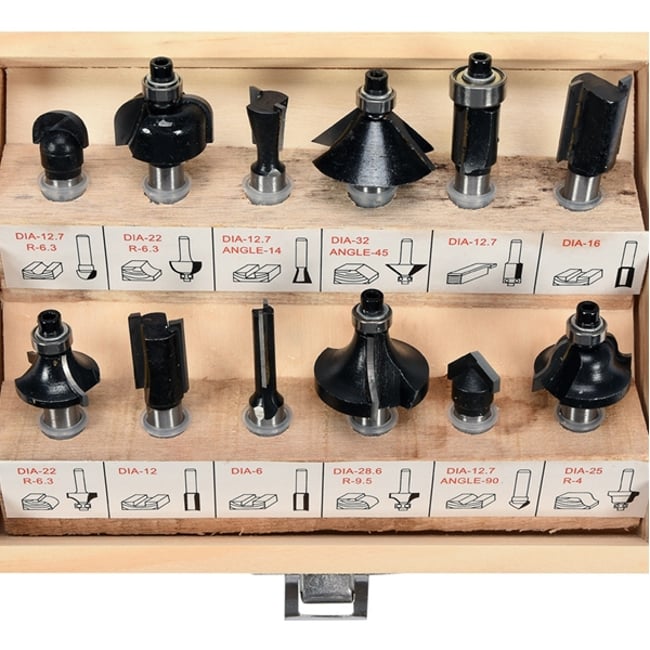 Set 12 freze pentru lemn, Vorel, 22550, 8mm