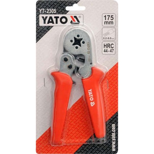 Cleste pentru sertizat, Yato YT-2305, 0.2-6.0 mm2, 175 mm
