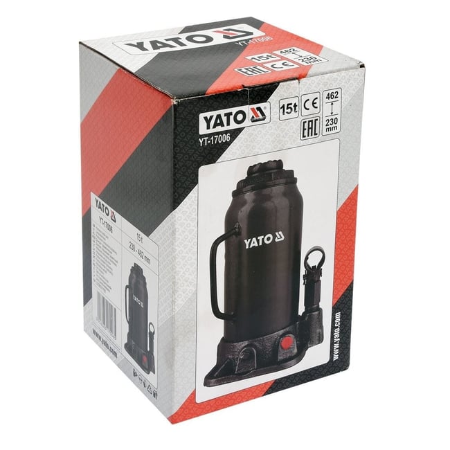 Cric hidraulic Yato YT-17006, capacitate 15 Tone, 230-462 mm