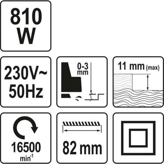 Rindea electrica Yato YT-82141, 810W, 16500 RPM, latime cutit 82mm