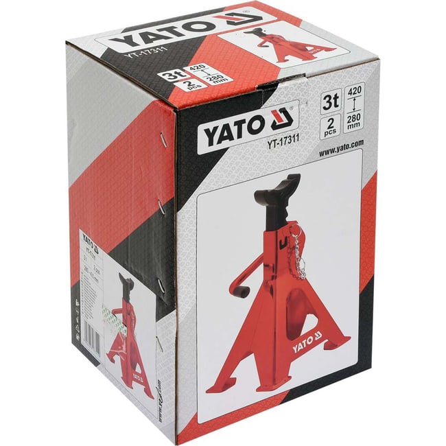 Set 2 suporti pentru auto, Yato YT-17311, capacitate 3 Tone