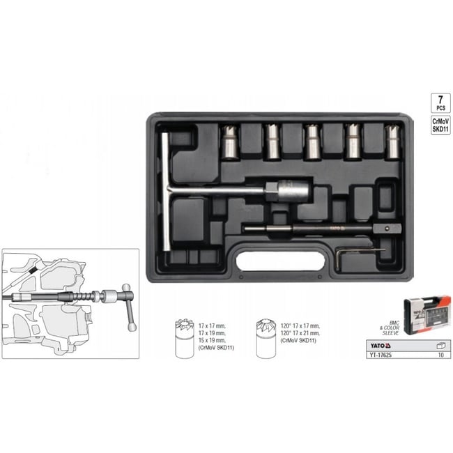 Set freze pentru reconditionat scaun injectoare Yato YT-17625