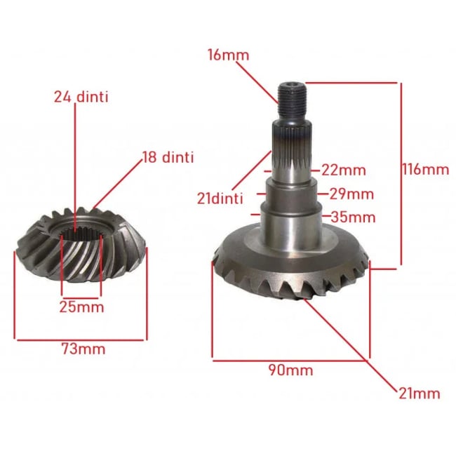 Pinioane transmisie Atv CF Moto X5 500cc (0180-062106)