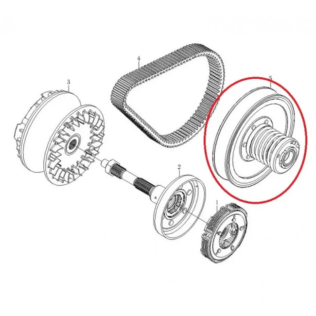 Fulie ambreiaj Atv CF Moto X5 500cc (0180-052000)