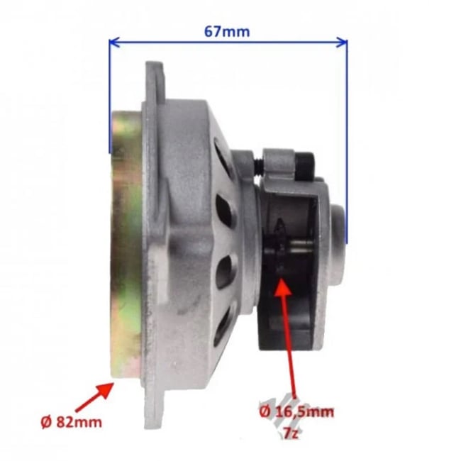 Oala ambreiaj Pocket Bike / Mini Atv 7 dinti (model 2)