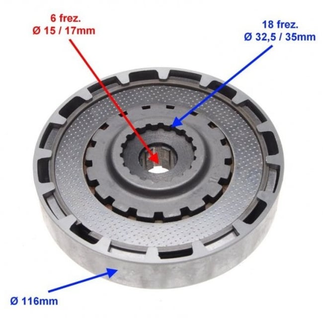 Ambreiaj cutie manuala Cross / ATV 50 - 125cc (18 dinti)