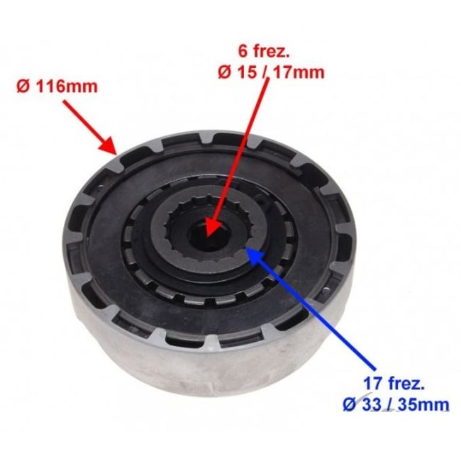 Ambreiaj cutie semiautomata ATV 110 - 125cc (17 dinti)