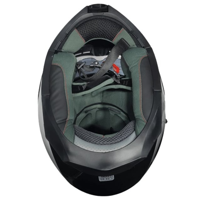 Casca moto flip up cu ochelari de soare, Negru Lucios, marimea XL (61-62)