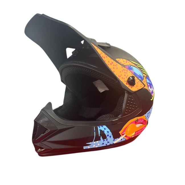 Casca cross Atv, Enduro FGN PLUS, culoare negru/multicolor, marimea XL (61-62)