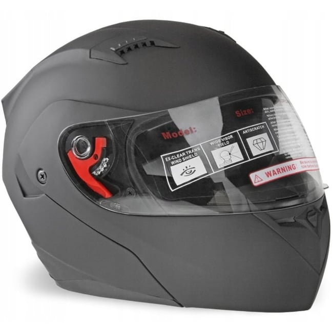 Casca moto flip up X-One cu ochelari de soare, negru mat