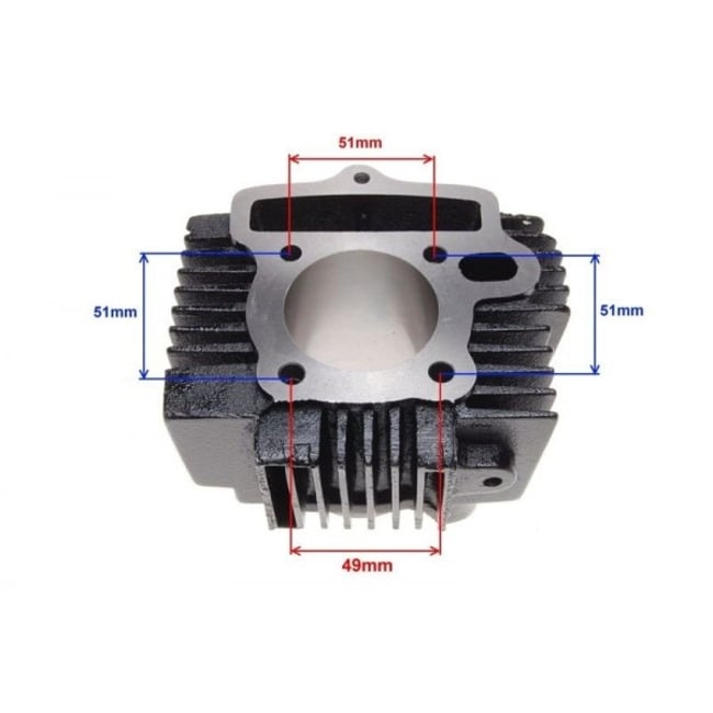Set motor / kit cilindru Atv 125cc 4T, 52.4 mm, bolt 14 mm
