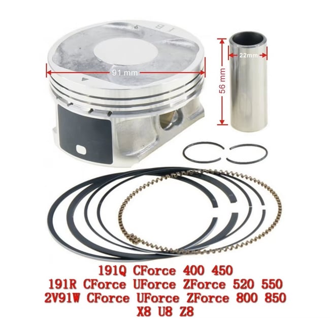 Set motor / kit cilindru ATV CF Moto 400cc (191Q)