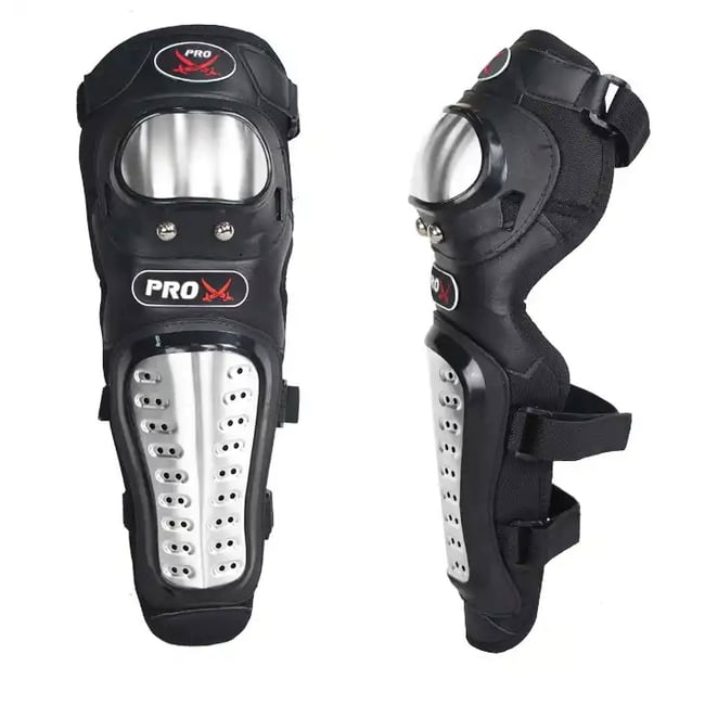 Set protectii moto, genunchere si cotiere, prindere Velcro, benzi elastice, protectie aluminiu, ventilate