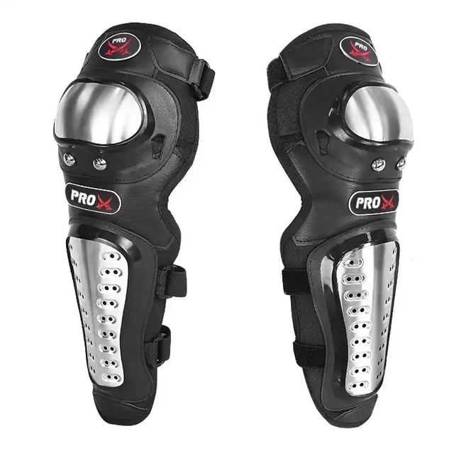 Set protectii moto, genunchere si cotiere, prindere Velcro, benzi elastice, protectie aluminiu, ventilate