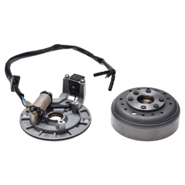 Magnetou / stator aprindere + Volanta Cross YX140 (model cu 1 bobina)