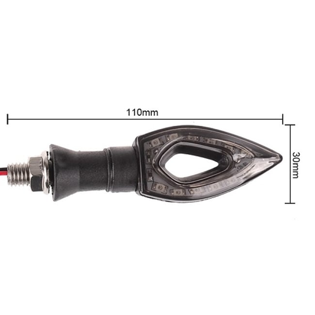 Set Doua Semnalizari Moto cu Led 12V, Lumina Galbena