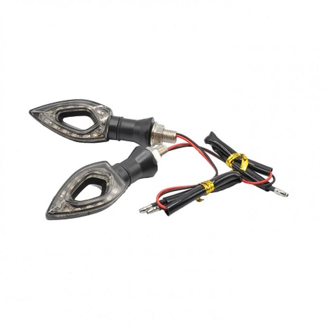 Set Doua Semnalizari Moto cu Led 12V, Lumina Galbena