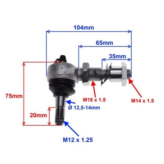 Cap de bara Atv Shineray XY150ST cu gresor