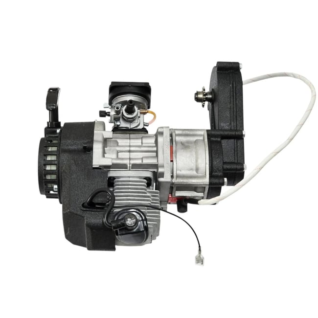 Motor complet in 2 timpi pentru Pocket Bike si mini ATV, model cu electromotor si reductor