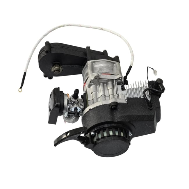 Motor complet in 2 timpi pentru Pocket Bike si mini ATV, model cu electromotor si reductor