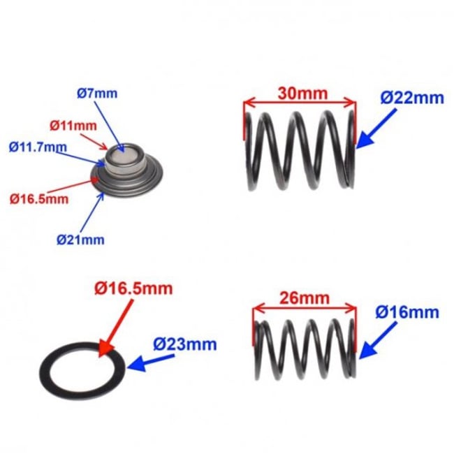 Set arc supapa cross YX140